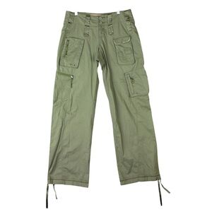 Vintage Abercrombie Military Paratrooper Cargo Pants Womens 2 W31xL33 Baggy Y2K